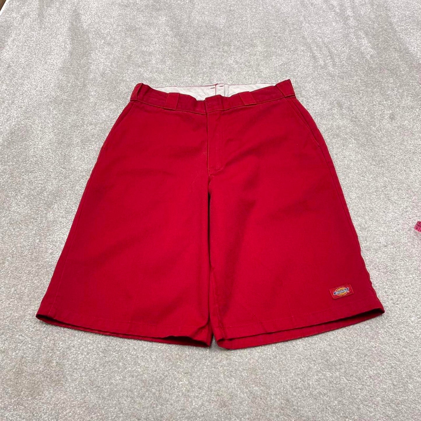 Y2k baggy Dickies shorts skater style red Long wide leg chino summer festival shorts