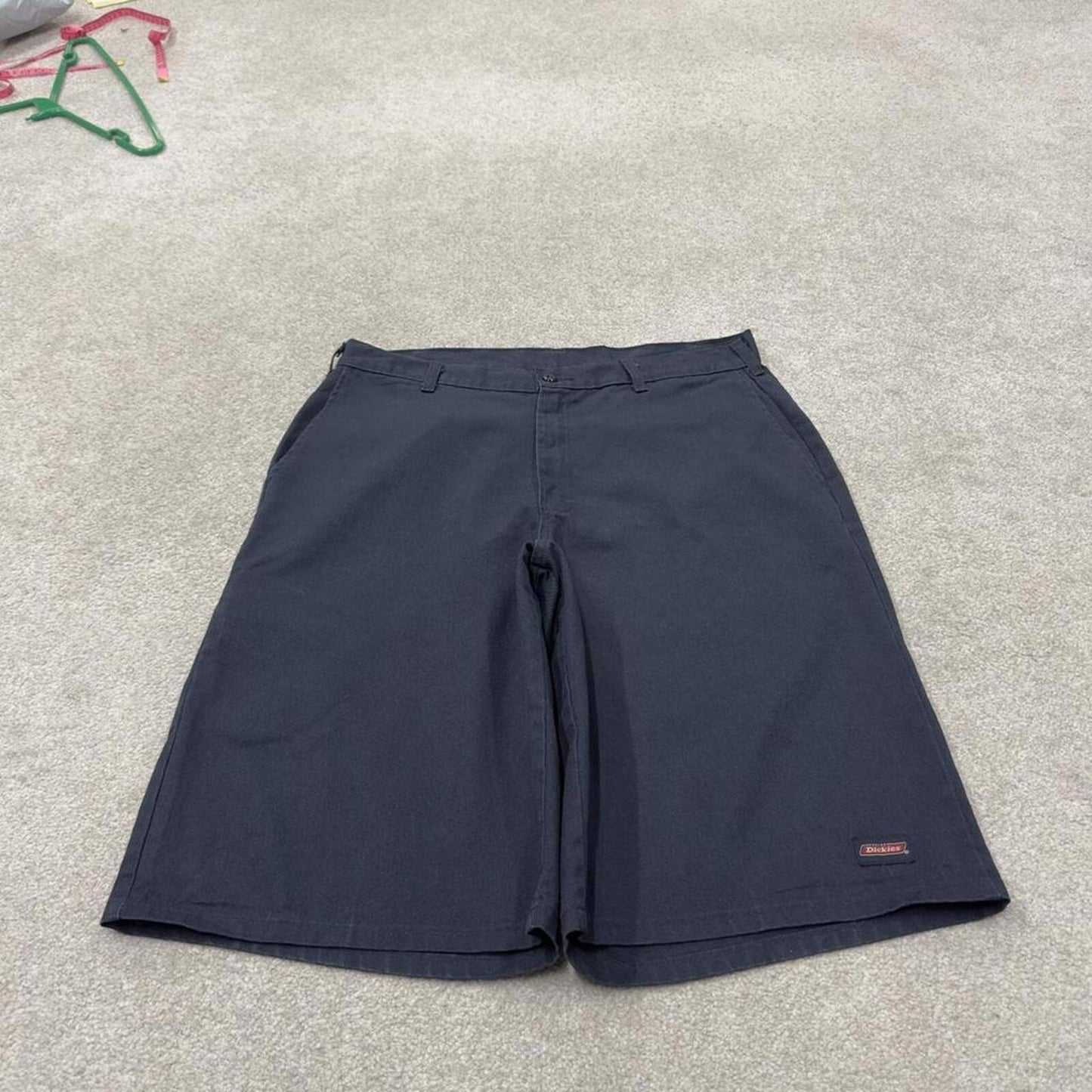 Baggy Dickies carpenter shorts long leg navy Twill chino skater style shorts loose long leg
