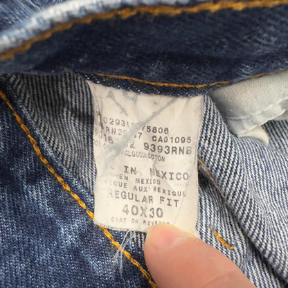Baggy Dickies jeans W40L30 loose blue denim 90s skater style workwear jeans
