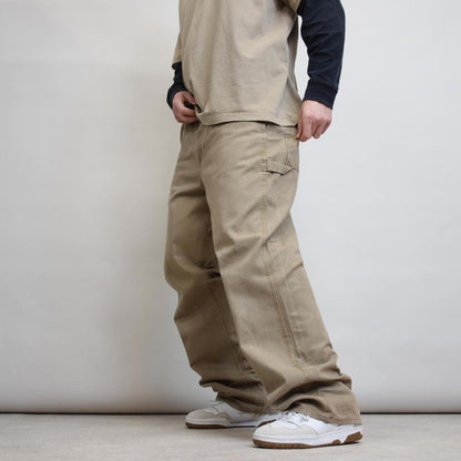 Schmidt carpenter jeans W38L34 khaki canvas loose skater cargos