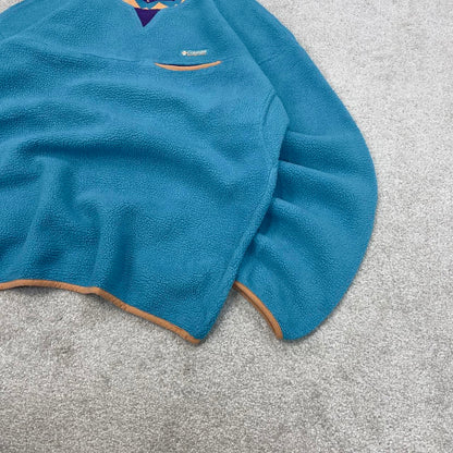 Blue vintage Columbia technical fleece Large y2k pull over style autumn outdoors hiking