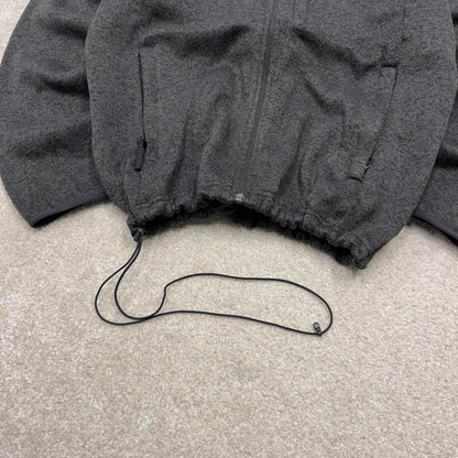 00s Columbia technical fleece L men's black full zip up y2k style autumn adjustable waist