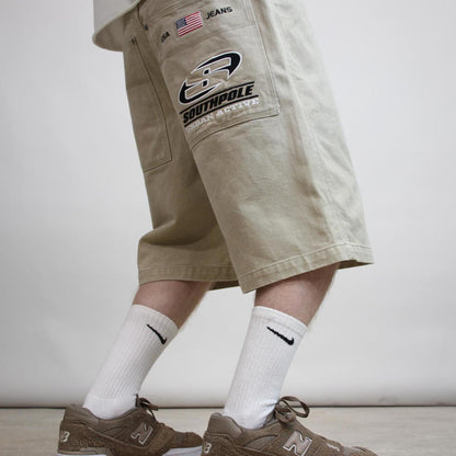 Baggy Southpole Urban Active embroidered jorts W32 long wide leg rare 90s style skater shorts