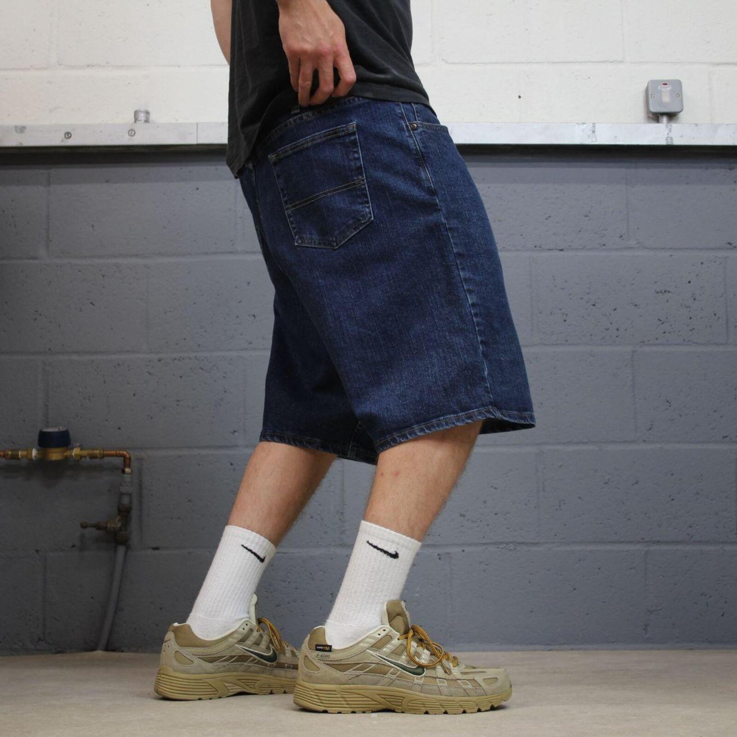 Wrangler baggy denim shorts blue Loose comfy skater style jorts