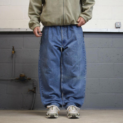 Vintage Carhartt jeans 90s y2k skater style W46L30 blue loose 100% cotton denim