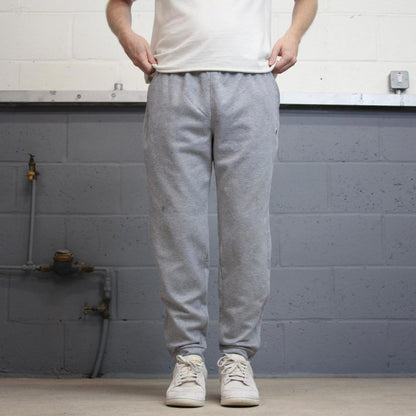 Y2k grey Champion joggers L mens gym comfy sweatpants embroidered logo