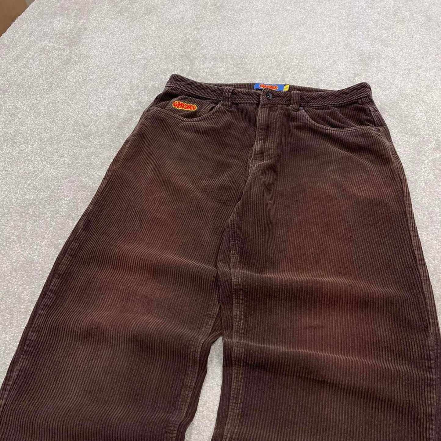 Y2k baggy corduroy jeans wide-leg brown Empyre wide wale chunky jumbo cord trousers