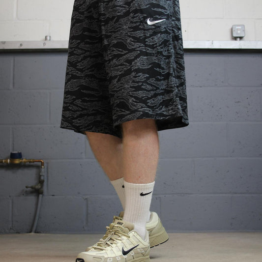 Nike sports shorts y2k loose black grey Patterned camo floaty summer gym shorts