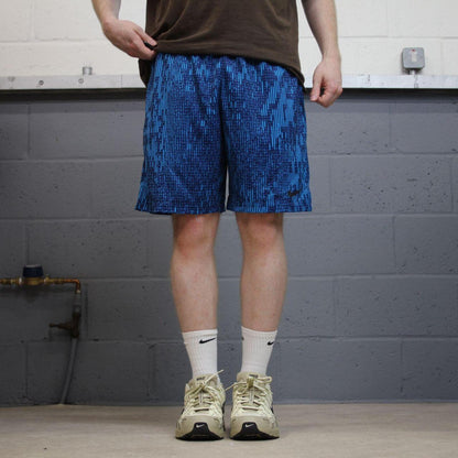 Nike sports shorts y2k patterned blue Basketball style comfy floaty summer gym shorts