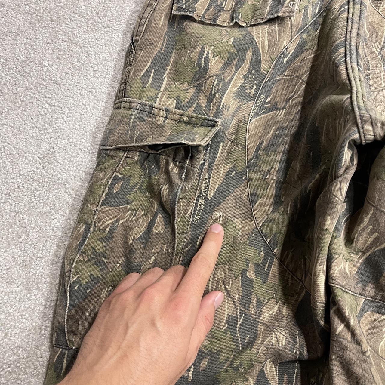 USA camo cargo pants Y2K Small green Thick Smokey Branch camouflage hunting utility trousers