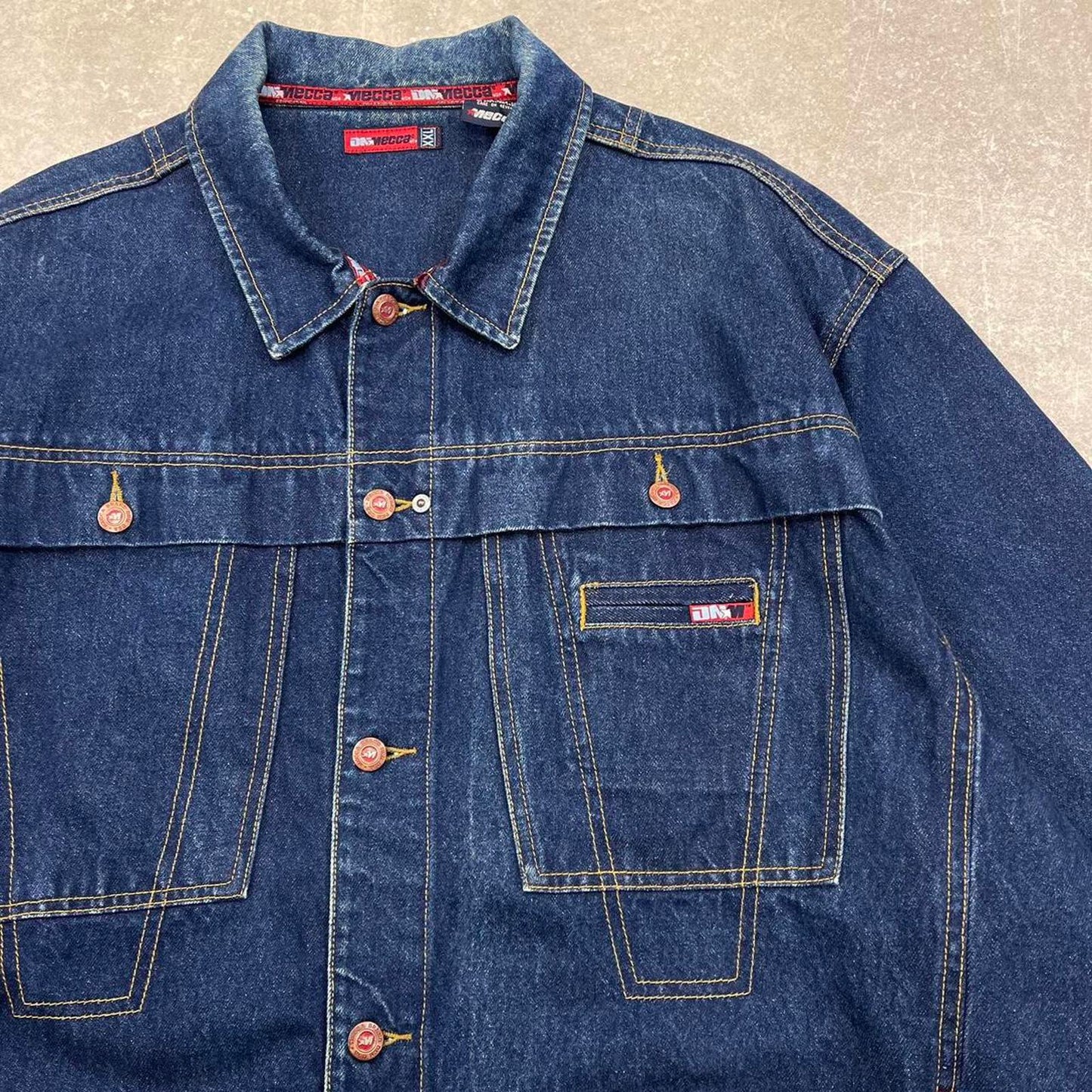 Blue MECCA USA jacket 2XL baggy hip hop skater 90s style jacket