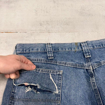 Mens baggy Wrangler carpenter jorts W40 Loose long denim skate shorts