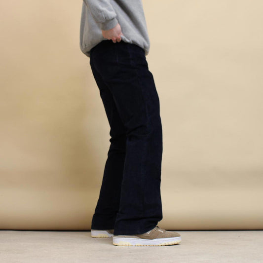Navy Corduroy trousers size 12 loose bootcut 90s style cord pants