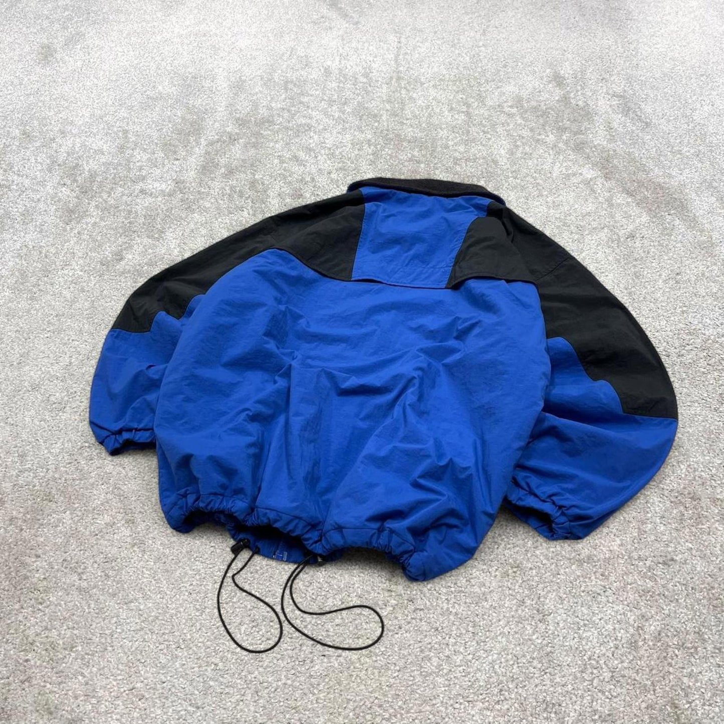 00s Columbia technical windbreaker jacket L blue men's y2k style fleece lined adjustable autumn
