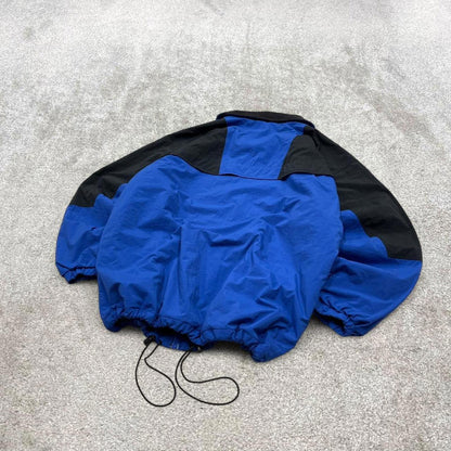 00s Columbia technical windbreaker jacket L blue men's y2k style fleece lined adjustable autumn