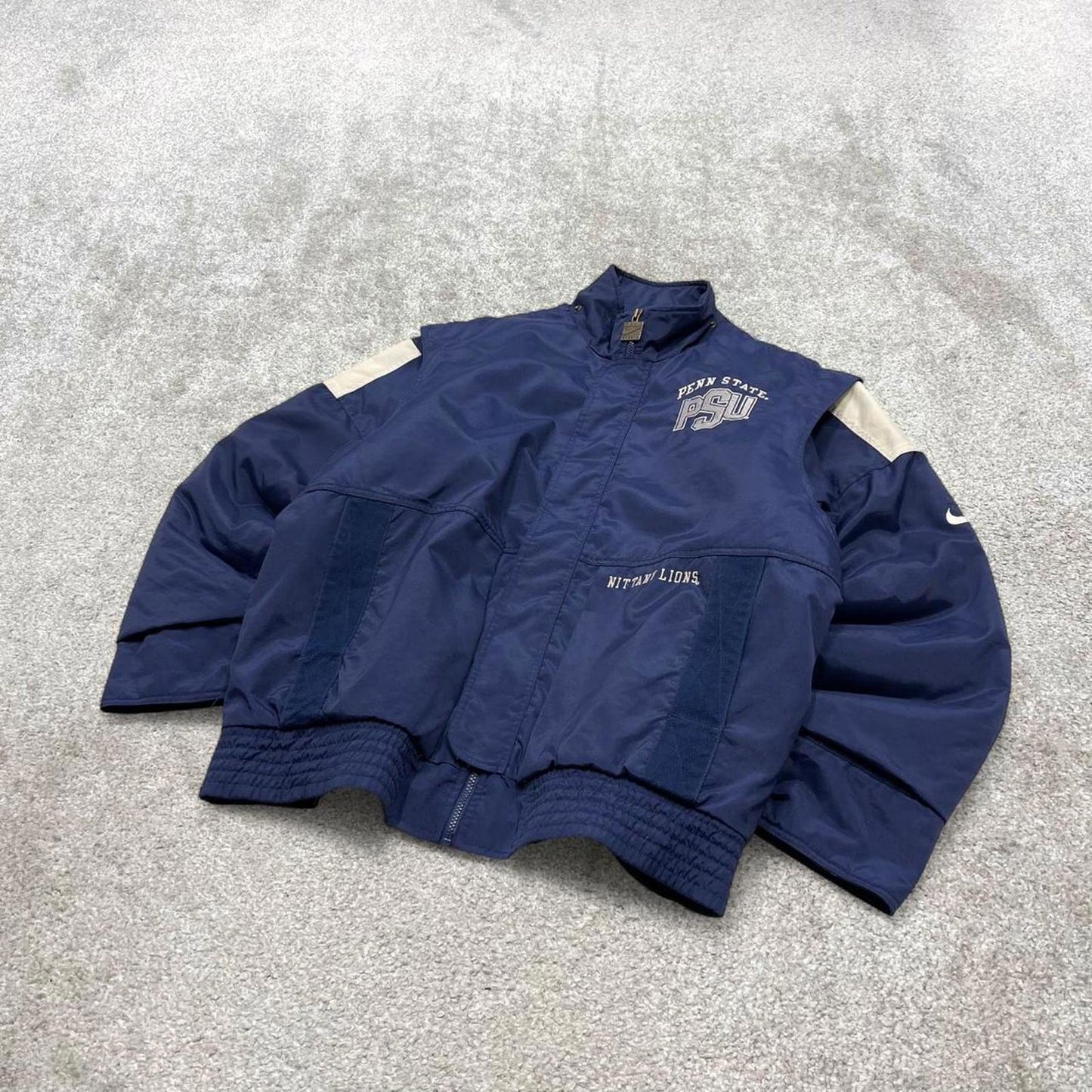 00s Team Nike jacket y2k style XL men's navy full zip padded windbreaker coat technical