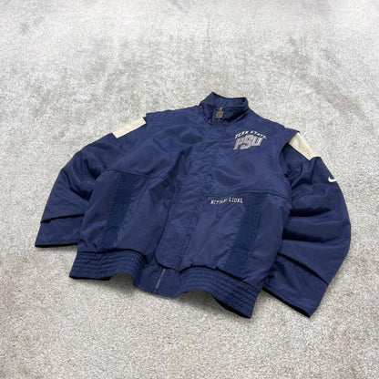 00s Team Nike jacket y2k style XL men's navy full zip padded windbreaker coat technical