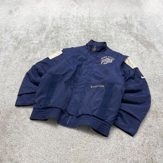 00s Team Nike jacket y2k style XL men's navy full zip padded windbreaker coat technical