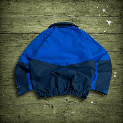 Columbia technical windbreaker jacket Small men's navy blue Omni-tech y2k autumn panelled adjustable