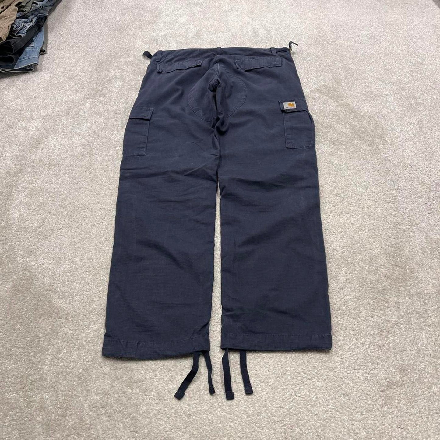 Carhartt WIP Aviation cargo pants W30L30 Mens navy relaxed 00s y2k style cargos trousers