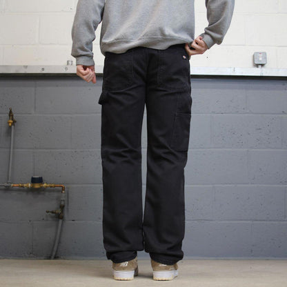 Y2K 00s Dickies carpenter pants black Canvasy flex workwear skater style cargos utility