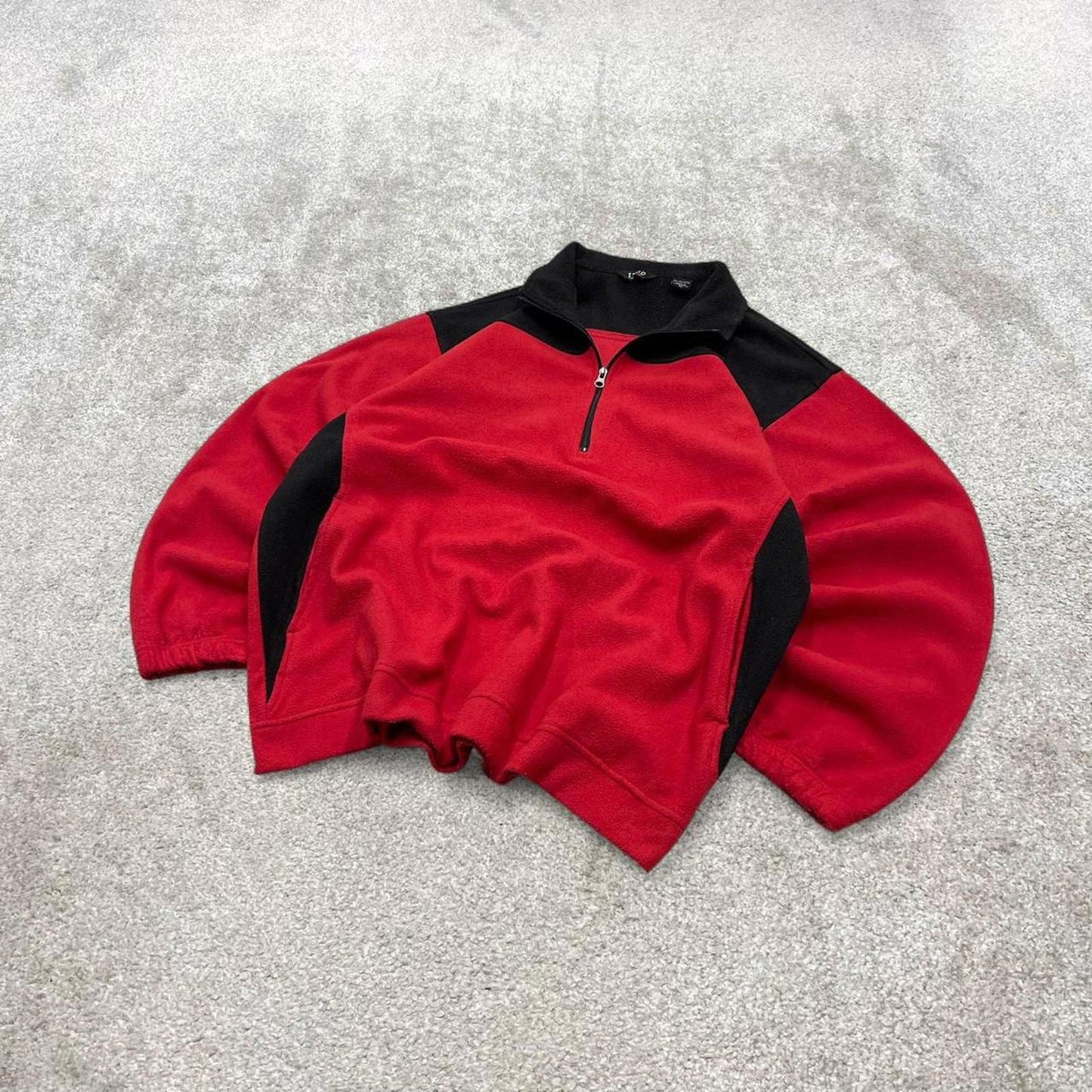 00s Izod technical fleece XL Men's Red y2k style 1/4 zip autumn pull over Sportswear