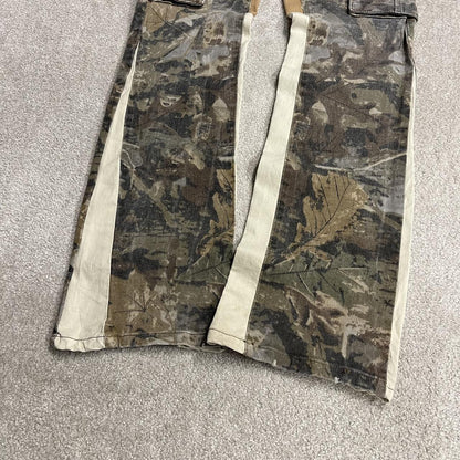 Y2K bootcut camo jeans paneled style green Another Hype Piece  bootcut cargo pants