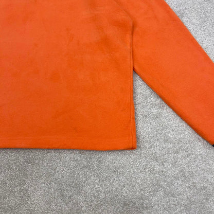 Orange Starter technical fleece Medium 1/4 zip up y2k 00s style autumn wear