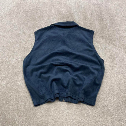 00s Columbia technical fleece gilet L men's navy blue full zip up y2k style autumn