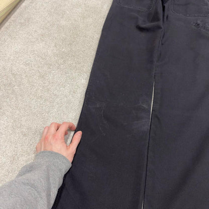 Y2K Dickies double knee carpenter jeans faded black Canvasy flex workwear skater cargos utility