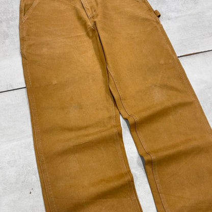 Baggy Carhartt carpenter jeans W34 L34 tan 90s style skater cargos