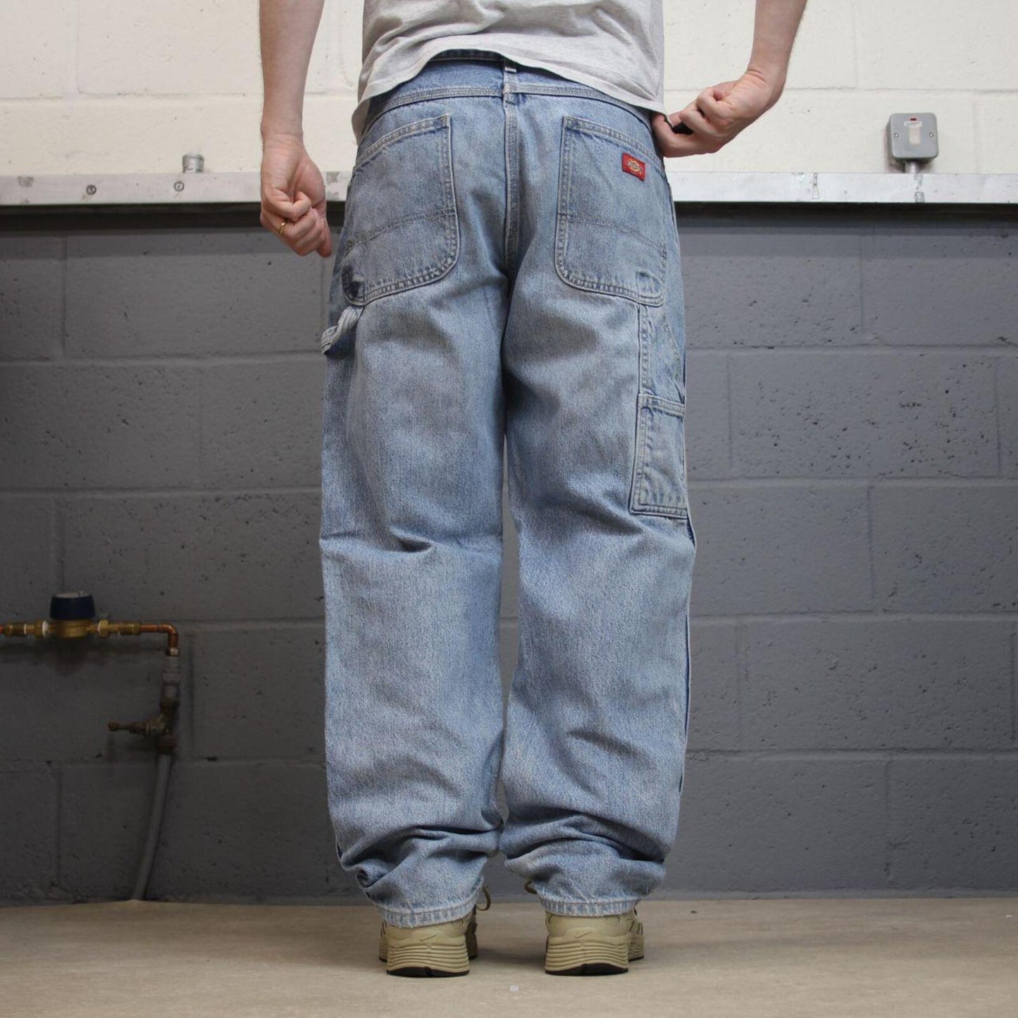 Dickies carpenter jeans loose straight blue Loose denim cargo skater style work pants