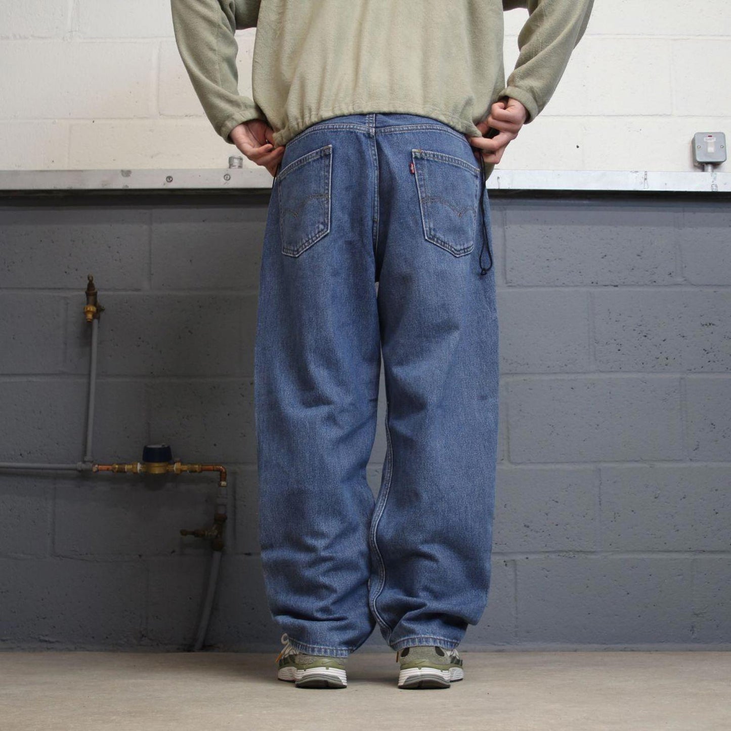 Vintage y2k Levis 550 jeans blue Casual style 5 pocket 100% cotton denim pants
