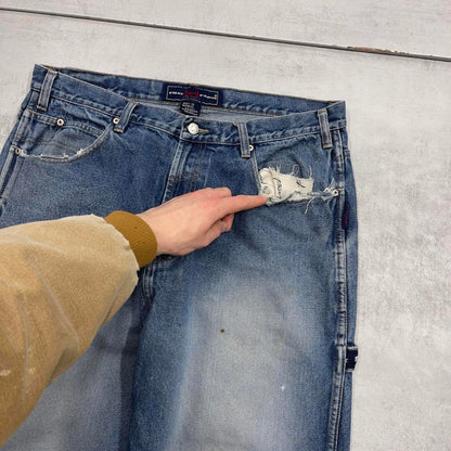 Phat Farm carpenter jeans W36L30 blue baggy 90s style skater cargos