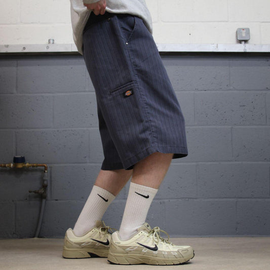 Dickies baggy stripe carpenter shorts navy Twill chino skater style shorts wide long leg