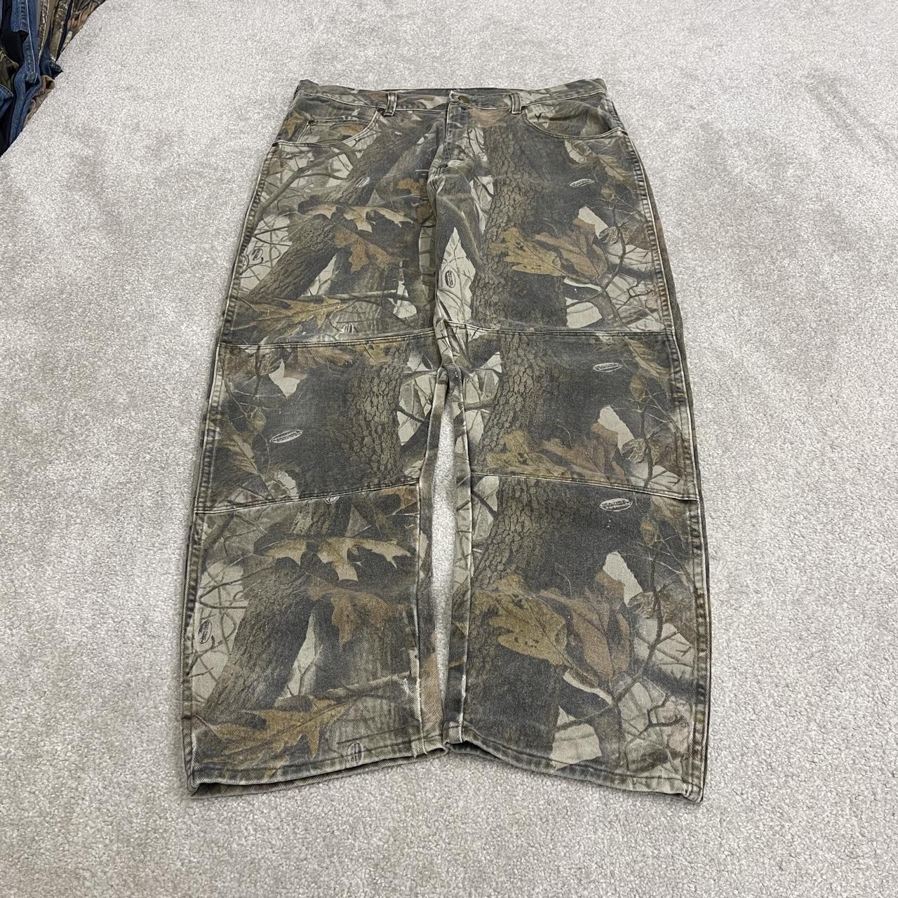 Vintage Realtree Wrangler double knee camo jeans y2k khaki camouflage hunting utility trousers