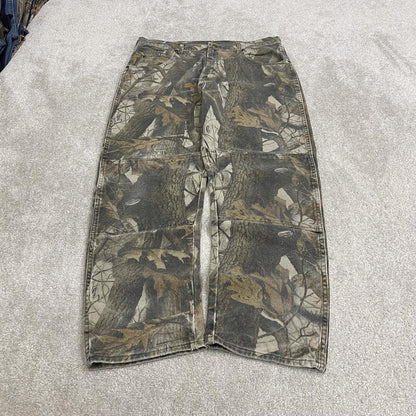 Vintage Realtree Wrangler double knee camo jeans y2k khaki camouflage hunting utility trousers