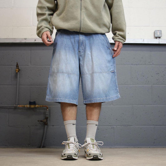 Y2k baggy Enyce carpenter shorts skater style blue Loose wide leg summer festival shorts