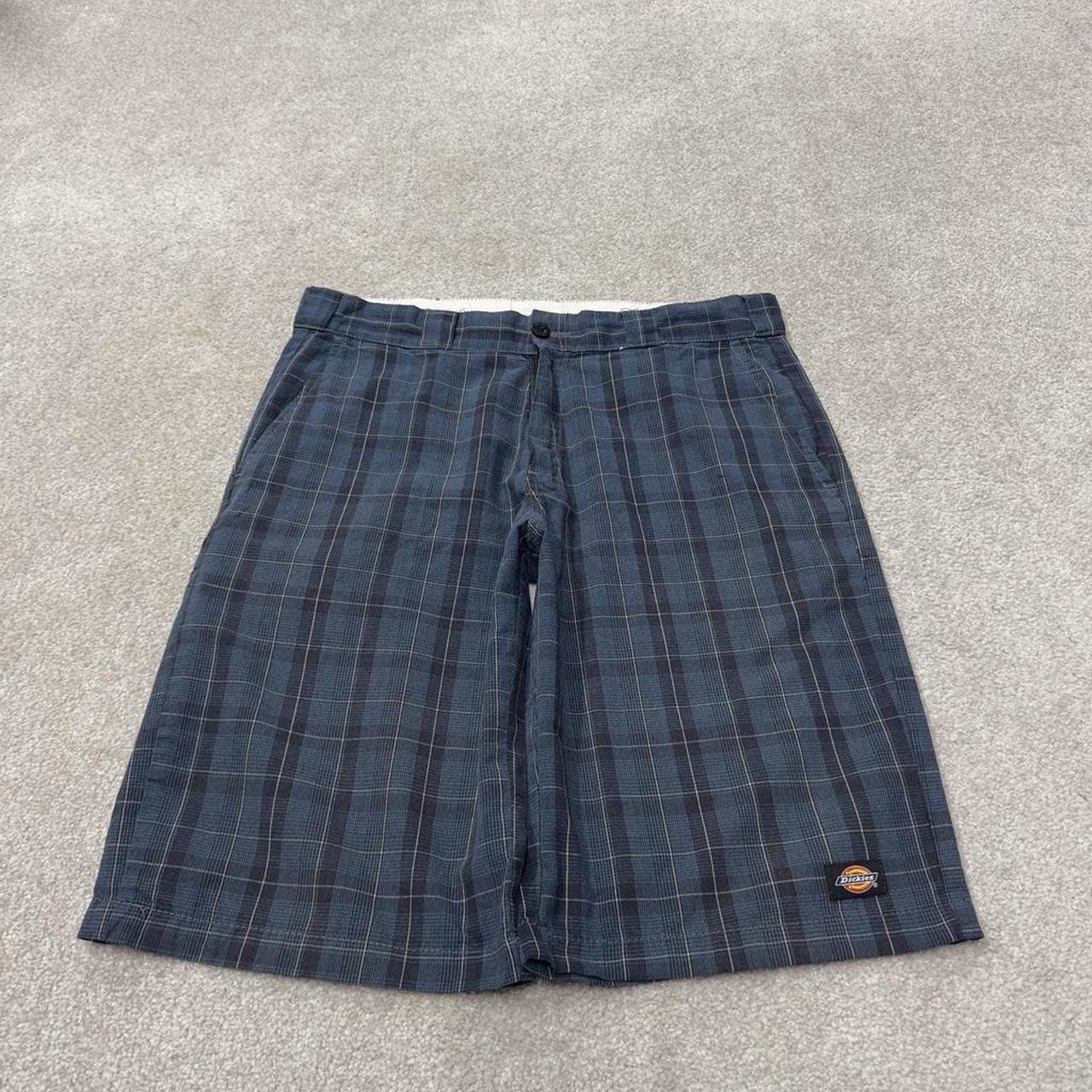 Dickies checkered chino shorts carpenter blue Chino skater / surf check shorts loose fit summer