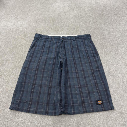 Dickies checkered chino shorts carpenter blue Chino skater / surf check shorts loose fit summer