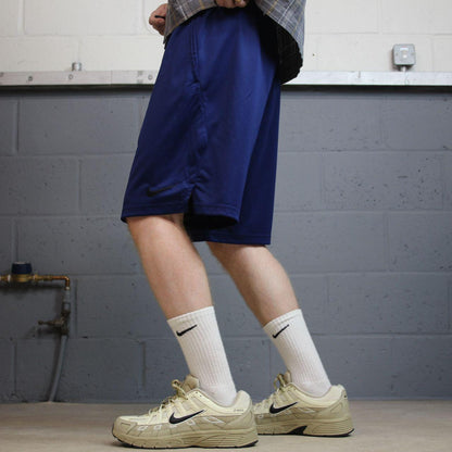 Nike sports shorts y2k loose blue Dri-Fit comfy floaty summer gym shorts