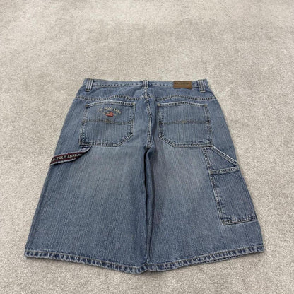 Denim Y2K carpenter shorts baggy blue U.S. POLO ASSN cargo summer festival shorts