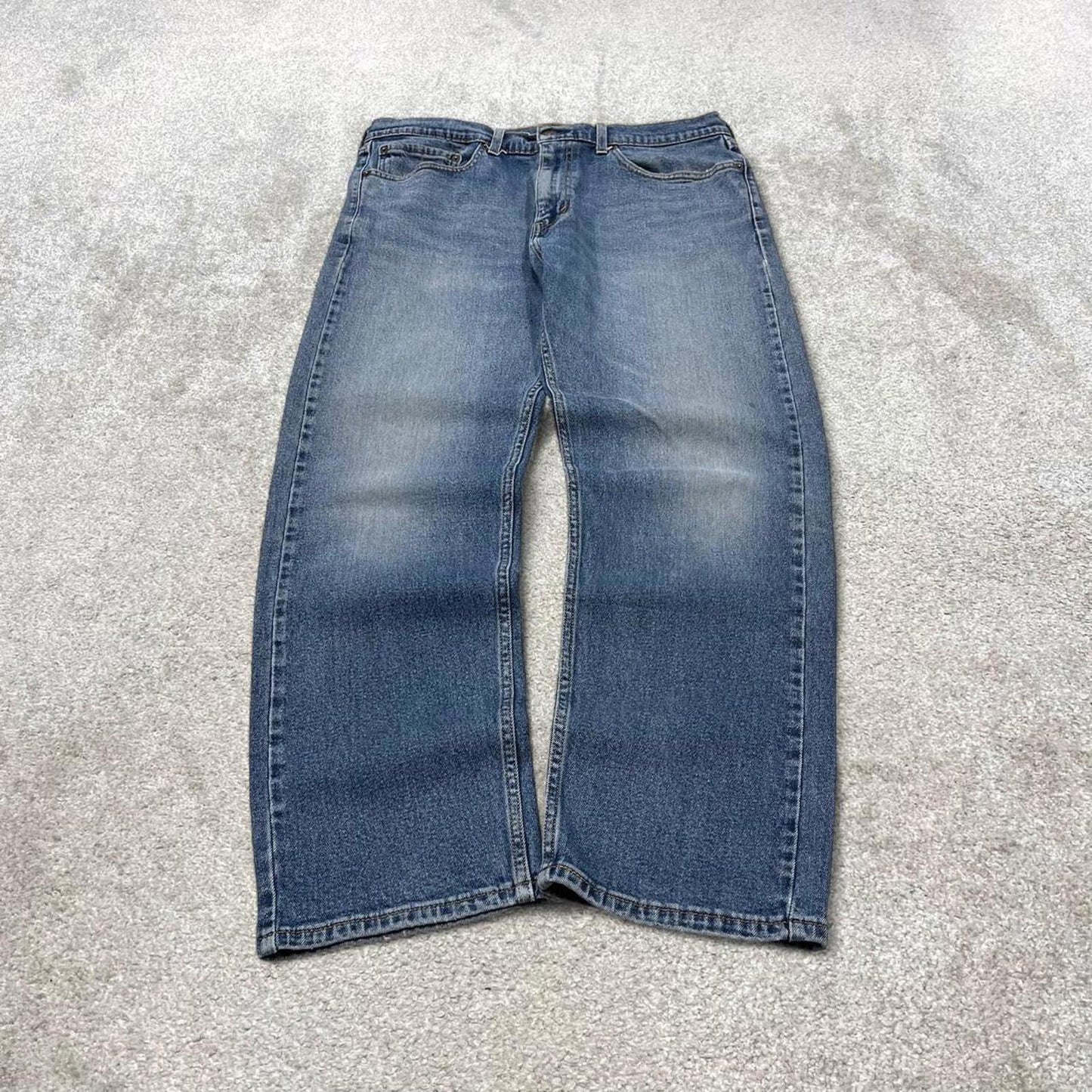 Vintage y2k Levi's 505 jeans blue Straight leg denim casual pants red tab logo