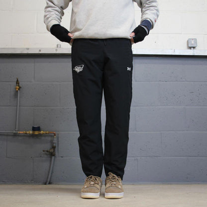 00s Under Armour tracksuit bottoms y2k M black joggers print logo gym wear trackies