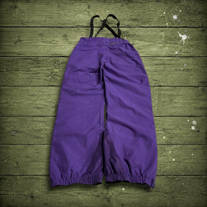 Patagonia ski pants salopettes size 10 women's y2k purple snow technical trousers skiing