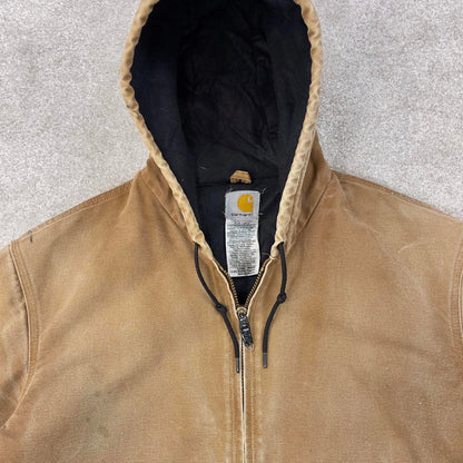 Vintage Carhartt hooded active jacket L canvas bomber