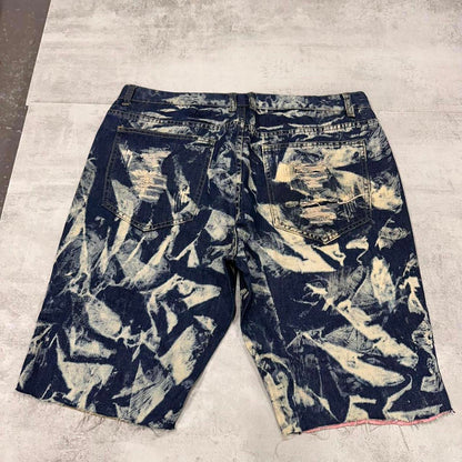 Acid wash Blue Just no logo jean shorts W38