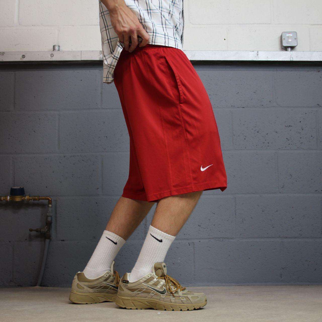 Nike sports shorts y2k loose red Comfy floaty summer gym shorts