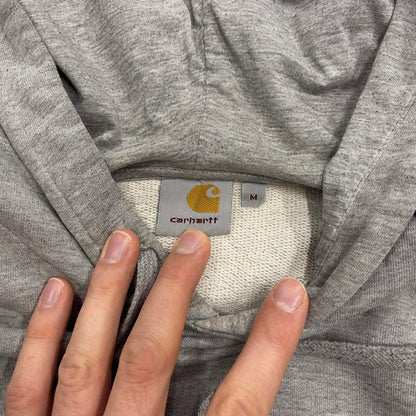 Grey Carhartt hoodie Medium Spell out logo pullover hooded sweatshirt