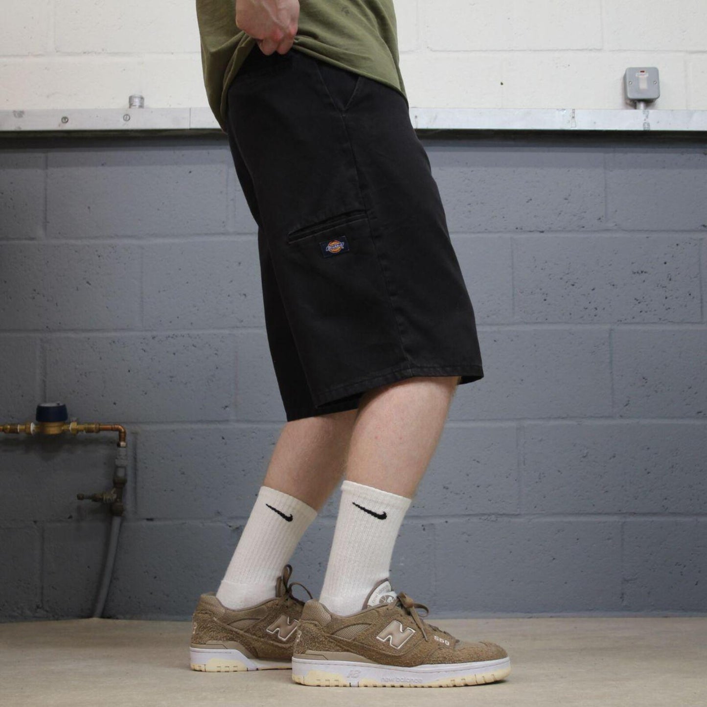Dickies carpenter shorts black Twill chino skater style shorts loose leg